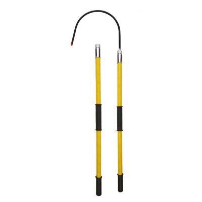 High Voltage Insulated Rescue Hook Commercial, Portable Hot Stick Rescue Hook, Lightweight Portable Electrical Safety Tool for Power Station and Factory Maintenance(Yellow,3m/9.8ft)