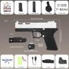 Gel Blaster X8,Full Auto Splatter-Blaster for Ages 14 & Up and Adults with Drum,Long Hopper,Safety Light and Goggles for Activities Team Game,White view 2