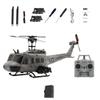 C032 UH-1 Huey RC Helicopter for Adults, 1/48 Scale 2.4G 6CH Flybarless Brushless Motor Remote Control Helicopter Model with Altitude Hold, Optical Flow & TOF Positioning(Distressed Navy Gray/1Battry) view 1