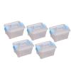 5X Dollhouse Miniature Box with Lid and Handle Organizer Storage Case for Micro Scene Decor Dolls House Display- Blue view 1