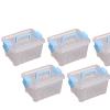 5X Dollhouse Miniature Box with Lid and Handle Organizer Storage Case for Micro Scene Decor Dolls House Display- Blue view 2