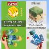 VCBVCB Magnetic Blocks - 150 PCS Cross Town Magnetic Building Blocks STEM Toy for Kids, Educational Construction Game Gift for Boys and Girls Age 3-12 view 3
