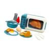 17-Piece Kids Pretend Play Microwave Toy with Cooking Utensils, Interactive Kitchen Accessories for Learning & Birthday Gifts- Blue view 1
