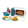 17-Piece Kids Pretend Play Microwave Toy with Cooking Utensils, Interactive Kitchen Accessories for Learning & Birthday Gifts- Blue view 2