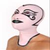 AiCc stylists Pink Halloween Latex Hood Black Decorative Strip Horuss Eye Mask Cosplay (XXL) view 2