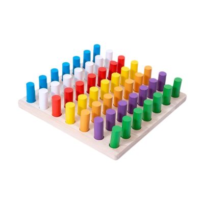 blloocod Wooden Sorting & Stacking Toy Colors Matching Educational Preschool Toy Problem Solving Intelligence Toys for Boys and Girls- Style a