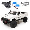 Rakeetolly C24-1 RC Rock Crawler RC Truck 4x4 1/16 Scale Remote Control Pickup 2.4G All Terrain RTR with Proportional Throttle Steering Led Light, 2 Batteries for Adult view 1
