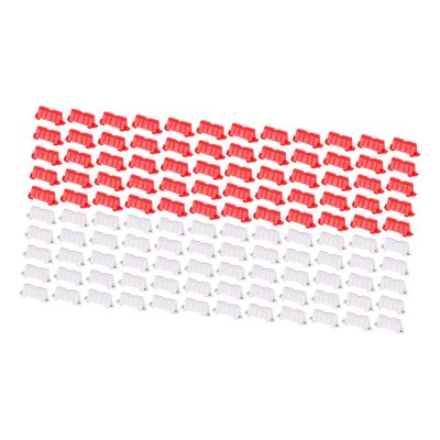 Modular RC Crash Resistant Fences Expandable Road Barriers for 1/14 to 1/28 Scale RC Models Accessory Sturdy ABS Plastic Alloy Steel- 120 Pieces