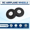 MECCANIXITY RC Airplane Wheels 1.8" OD RC Aircraft PU Rubber Wheels Tire Tail Wheel Replacement for DIY RC Model Plane Aircrafts Helicopter, Pack of 1 view 3
