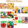 Busy Board for Toddlers 1-3, DIY Felt Activity Book & 3D Fabric Picture Books, Preschool Learning Toy with Life Skills Activities, Busy Book for Toddlers & Activity Books for Early Development view 3