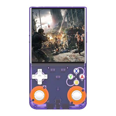 K36 MAX  Console Rtro Open Source | cran 4.0 IPS HD, WiFi & Multijeux (R36 ultratransparent Purple Blue 128g-can Connect to WiFi)
