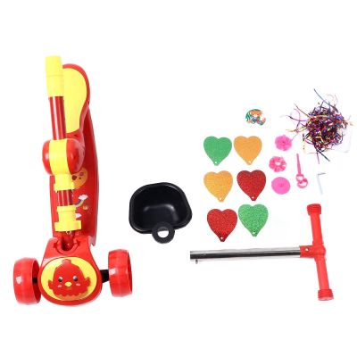 Scooter 3 in 1 Height Handlebar, Toddler Scooter with Folding, Wider Tires and Saddle Seating, Steering System for 2 12 Years Old Boys and Girls
