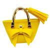 1/6 Scale Doll Handbag Miniature Tote Bag with Bow Tie for 12 inch Dolls BJD Clothing Accessories- Yellow view 1