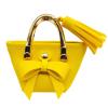 1/6 Scale Doll Handbag Miniature Tote Bag with Bow Tie for 12 inch Dolls BJD Clothing Accessories- Yellow view 3