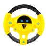 blloocod Simulation Driving Steering Wheel Toy with Sound Effects for Kids Ages 2-4 Years, 7.09x7.09 inch PVC Pretend Play Copilot Learning Toy- Yellow view 1