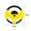 blloocod Simulation Driving Steering Wheel Toy with Sound Effects for Kids Ages 2-4 Years, 7.09x7.09 inch PVC Pretend Play Copilot Learning Toy- Yellow view 3
