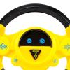 blloocod Simulation Driving Steering Wheel Toy with Sound Effects for Kids Ages 2-4 Years, 7.09x7.09 inch PVC Pretend Play Copilot Learning Toy- Yellow view 4