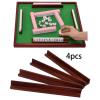 4X Wooden Mahjong Tiles Racks Trays, Portable Mahjong Holder Racks for Indoor Activity Family Friends Home Game- 230x20mm view 3