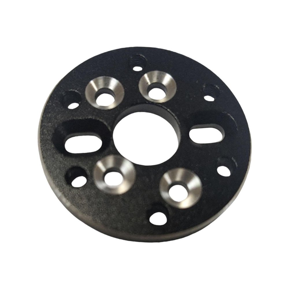 RC Motor Holder Spare Parts, CNC Machined Aluminum Bracket for 380/28 to 540/3650 Motor Conversion, Easy Install Replacement Mount- Black Silver