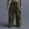1/12 Scale Action Figure Clothes Dress up Pants, Trendy Casual Doll Clothes Miniature Clothing for 6 inch Male Body- Green view 4