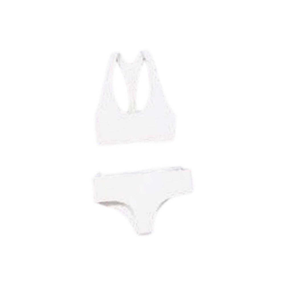 1/12 Scale Female Figure Underwear Set, Doll Clothes for 6 inch Action Figures, Miniature Dress Up Outfit- White