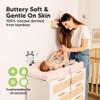 2-Pack Baby Changing Pad Cover for Girl, Boy - 34x18 Soft Viscose Derived from Bamboo Baby Diaper Changing Table Pad Cover Sheets, Neutral, Snug Fit Nursery Diaper Change Sheets (Mist Rose) view 3