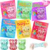 24 Pack Valentine's Day Gifts Cards with Glitter Bears, Valentine Cards for Kids, Squeeze Fidget Toys Bulk for Classroom School Valentine's Gifts Exchange, Valentine Party Favors for Boys Girls view 1