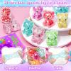 24 Pack Valentine's Day Gifts Cards with Glitter Bears, Valentine Cards for Kids, Squeeze Fidget Toys Bulk for Classroom School Valentine's Gifts Exchange, Valentine Party Favors for Boys Girls view 2