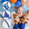 NCMAMA Blue Dog Ears Headbands For Girls, 1Pcs Cat Ear Headband Halloween Birthday Party Supplies Glitter Hair Accessories Toddler Kids Adult (Blue-A) view 4