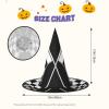 LOKLNEYK Black White Formula Checkered Flags Pattern Print Halloween Hat For Kids Classic Witch Hat Halloween Party view 3