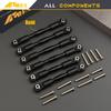 NMNRC Alloy Turnbuckles Camber Links Kit Compatible with Arrma 1/8 Typhon 3S BLX & 550 Mega 1/10 Big Rock V3 Series Upgrades Part Black view 2