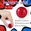 Sotiff 24 Pcs Spider Web Bouncy Balls Bulk 1.26 Inch 32mm Red Black Spider Web Rubber Bounce Balls Bulk for Kids Boys Girls School Party Favors, Goodie Bag Fillers, Easter Gift Bag Stuffers view 2