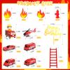 12Pcs Firetruck Cake Topper Firetruck Cake Decorations for Baby Shower Party Supplies view 2