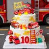 12Pcs Firetruck Cake Topper Firetruck Cake Decorations for Baby Shower Party Supplies view 3