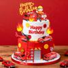 12Pcs Firetruck Cake Topper Firetruck Cake Decorations for Baby Shower Party Supplies view 4