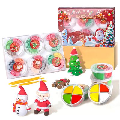Air Dry Modeling Clay for Kids, 4 Colors Easy to Shape Air Dry Clay Kit with Tools, Soft Flexible Christmas Crafts for Kids Birthday Toys, Modeling for