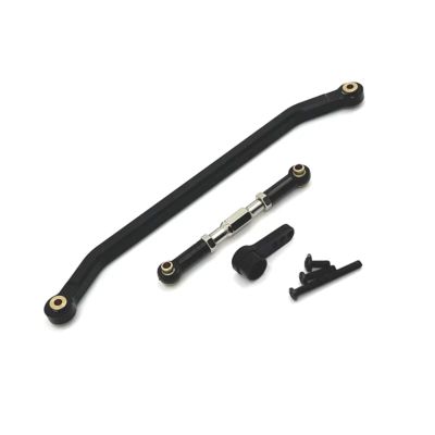 Compatible with MN128 MN86 MN86S MN86K MN86KS for MN G500 1/12 RC Crawler Car Upgrade Parts Metal Steering Link Rod Pull Servo Arm RC Car Accessories(Black)
