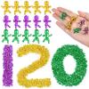 120 Pcs King Cake Babies, 1 Inch Mardi Gras Baby for Cake, Metallic Purple Green Gold Mini Plastic Babies for Ice Cube My Water Broke Baby Shower Game, Mardi Gras Party Favors Decorations