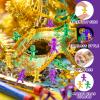 120 Pcs King Cake Babies, 1 Inch Mardi Gras Baby for Cake, Metallic Purple Green Gold Mini Plastic Babies for Ice Cube My Water Broke Baby Shower Game, Mardi Gras Party Favors Decorations view 3