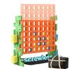 SDADI Screwless Giant 4-in-a-Row Game Set with Block-Style Assembly, Adjustable Height 4-to-Score Connect Game, Portable Family Yard Game for Indoor & Outdoor Play view 1