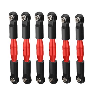 NMNRC Alloy Turnbuckles Camber Links Kit Compatible with Arrma 1/8 Typhon 3S BLX & 550 Mega 1/10 Big Rock V3 Series Upgrades Part Red