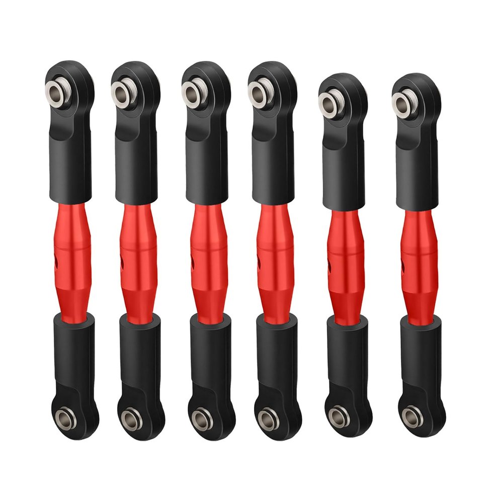 NMNRC Alloy Turnbuckles Camber Links Kit Compatible with Arrma 1/8 Typhon 3S BLX & 550 Mega 1/10 Big Rock V3 Series Upgrades Part Red