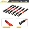 NMNRC Alloy Turnbuckles Camber Links Kit Compatible with Arrma 1/8 Typhon 3S BLX & 550 Mega 1/10 Big Rock V3 Series Upgrades Part Red view 4