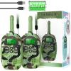 CHAKEYAKE Walkie Talkies for Kids Adult, 2 Pack Rechargeable Kids Walkies Talkies, 3km Long Range, 22 Channels, Kid Birthday Gift for 3-12 Year Old Boys Girls for Outdoor Adventures, Hiking, Camo view 1