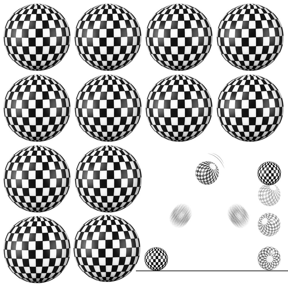 Sotiff 24 Pcs Race Car Stress Bouncy Balls Bulk 1.26 Inch 32mm Checkered Rubber Bounce Balls Bulk for Party Favors, Goodie Bag Fillers, Easter Gift Bag Stuffers, Basket Stuffers, Classroom Prizes
