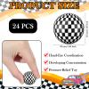 Sotiff 24 Pcs Race Car Stress Bouncy Balls Bulk 1.26 Inch 32mm Checkered Rubber Bounce Balls Bulk for Party Favors, Goodie Bag Fillers, Easter Gift Bag Stuffers, Basket Stuffers, Classroom Prizes view 2