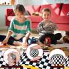 Sotiff 24 Pcs Race Car Stress Bouncy Balls Bulk 1.26 Inch 32mm Checkered Rubber Bounce Balls Bulk for Party Favors, Goodie Bag Fillers, Easter Gift Bag Stuffers, Basket Stuffers, Classroom Prizes view 3