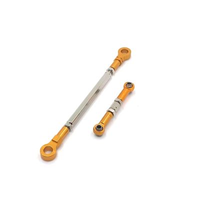Compatible with HuangBo ZP1001 ZP1002 ZP1003 ZP1004 1/10 RC Car Upgrade Part Servo Link Front Axle Steering Linkage Steering Rod RC Upgrade Spare(Yellow)
