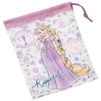 Skater KB63SN-A Children's Cup Bag, Drawstring Bag, Made in Japan, Disney, Rapunzel on the Tower, 26, Girls