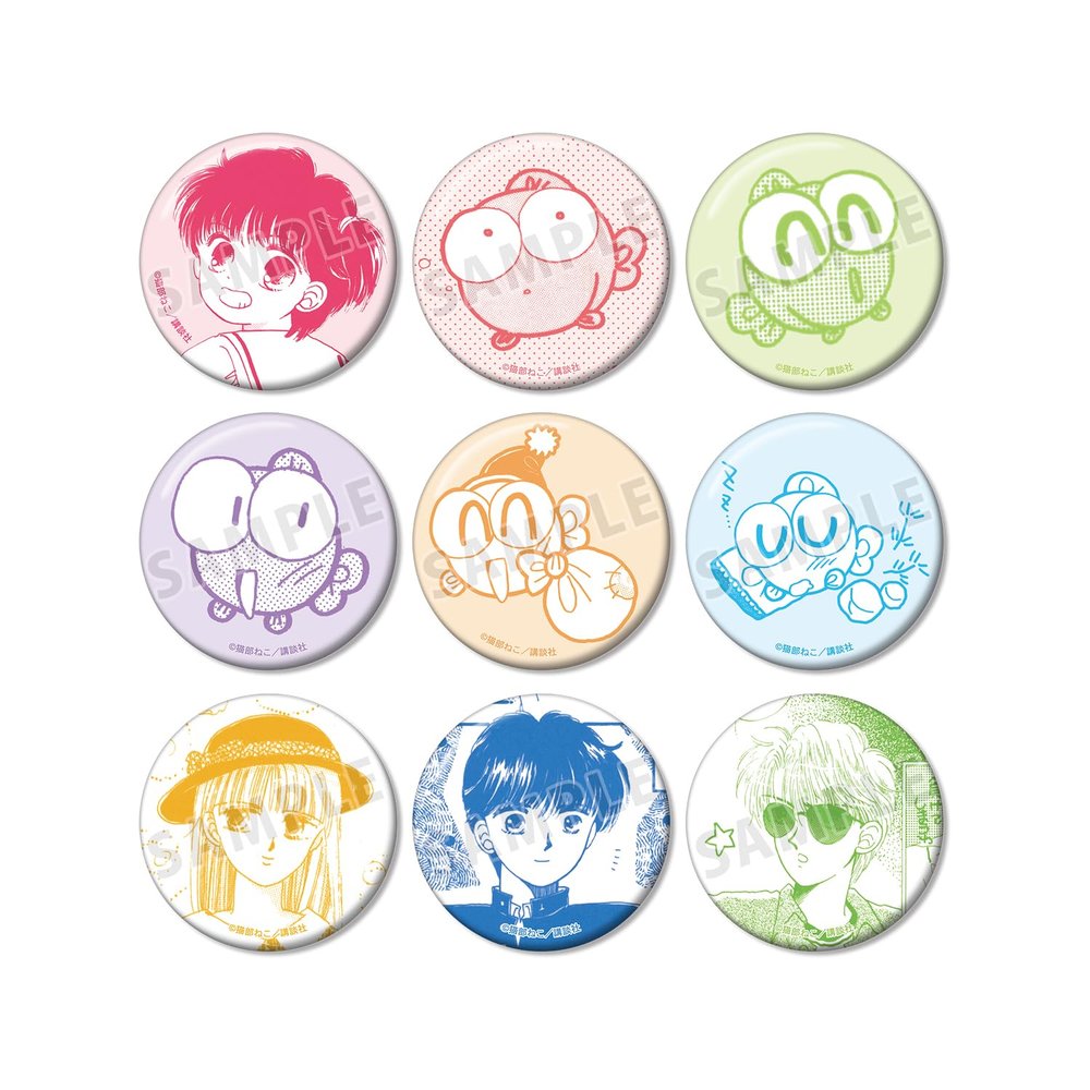 Kingyo Warning Notification! Trading Original Coma Tin Badge Box of 9